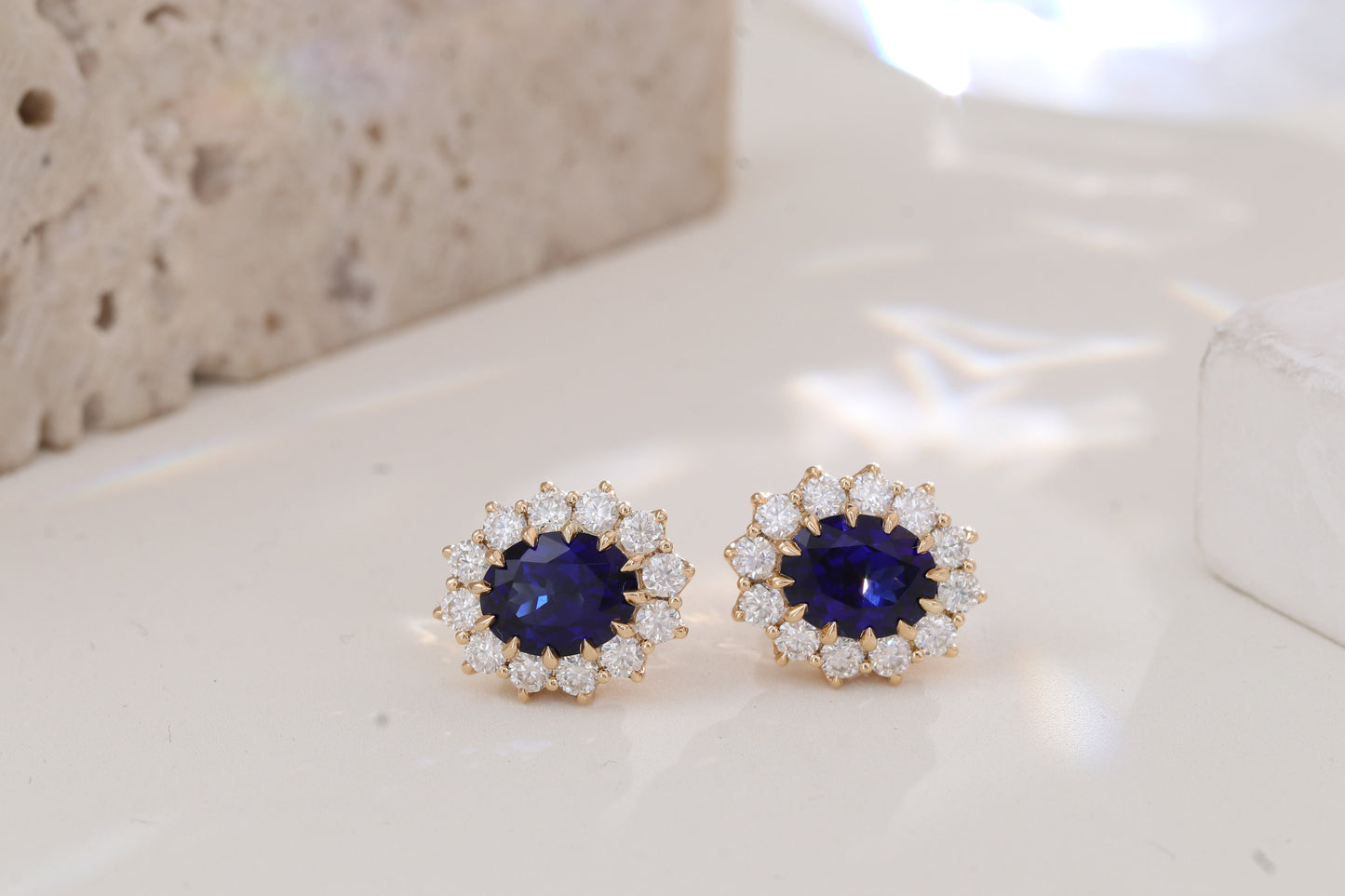 Royal Blue Sapphire Earrings