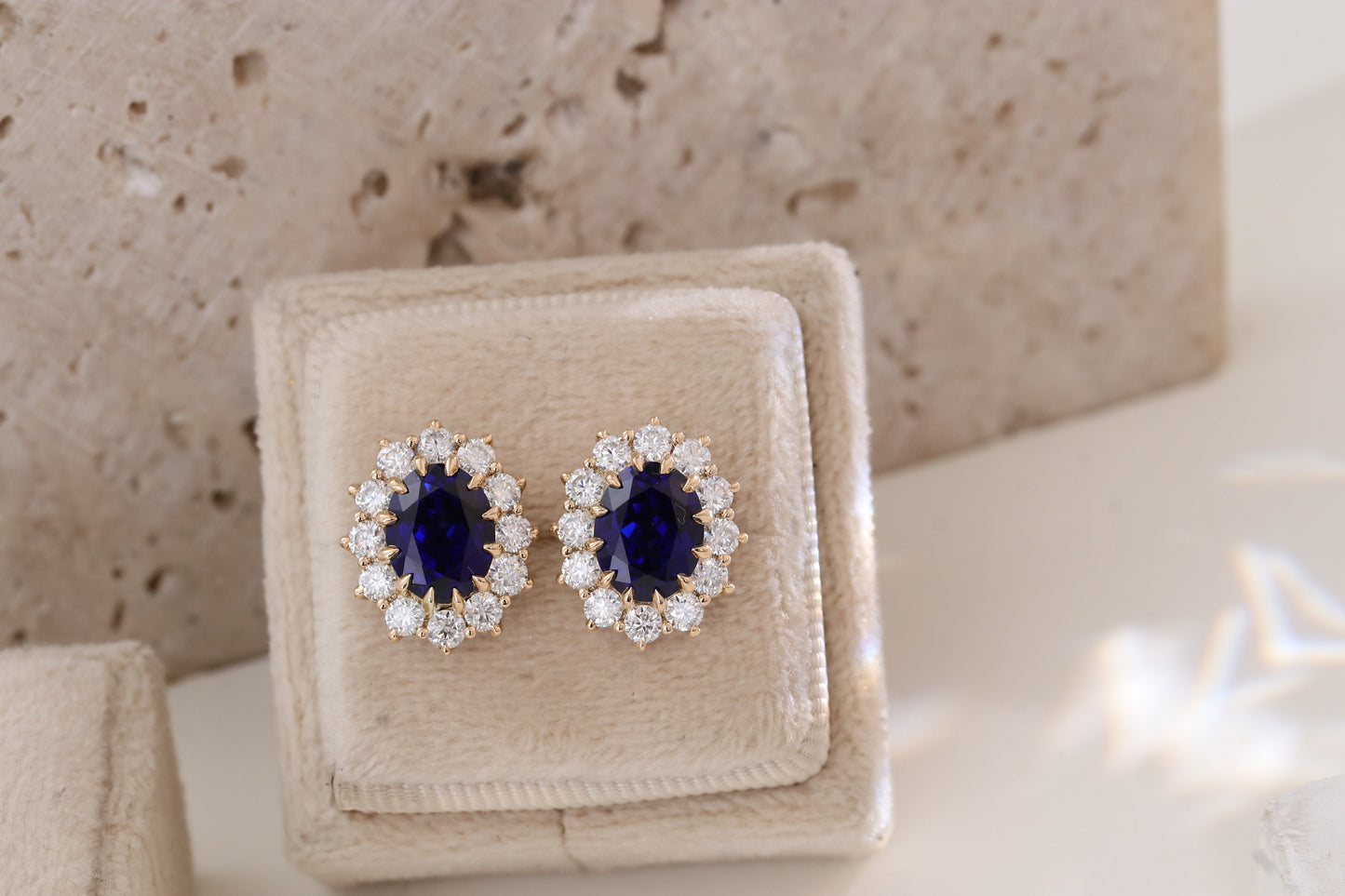 Royal Blue Sapphire Earrings