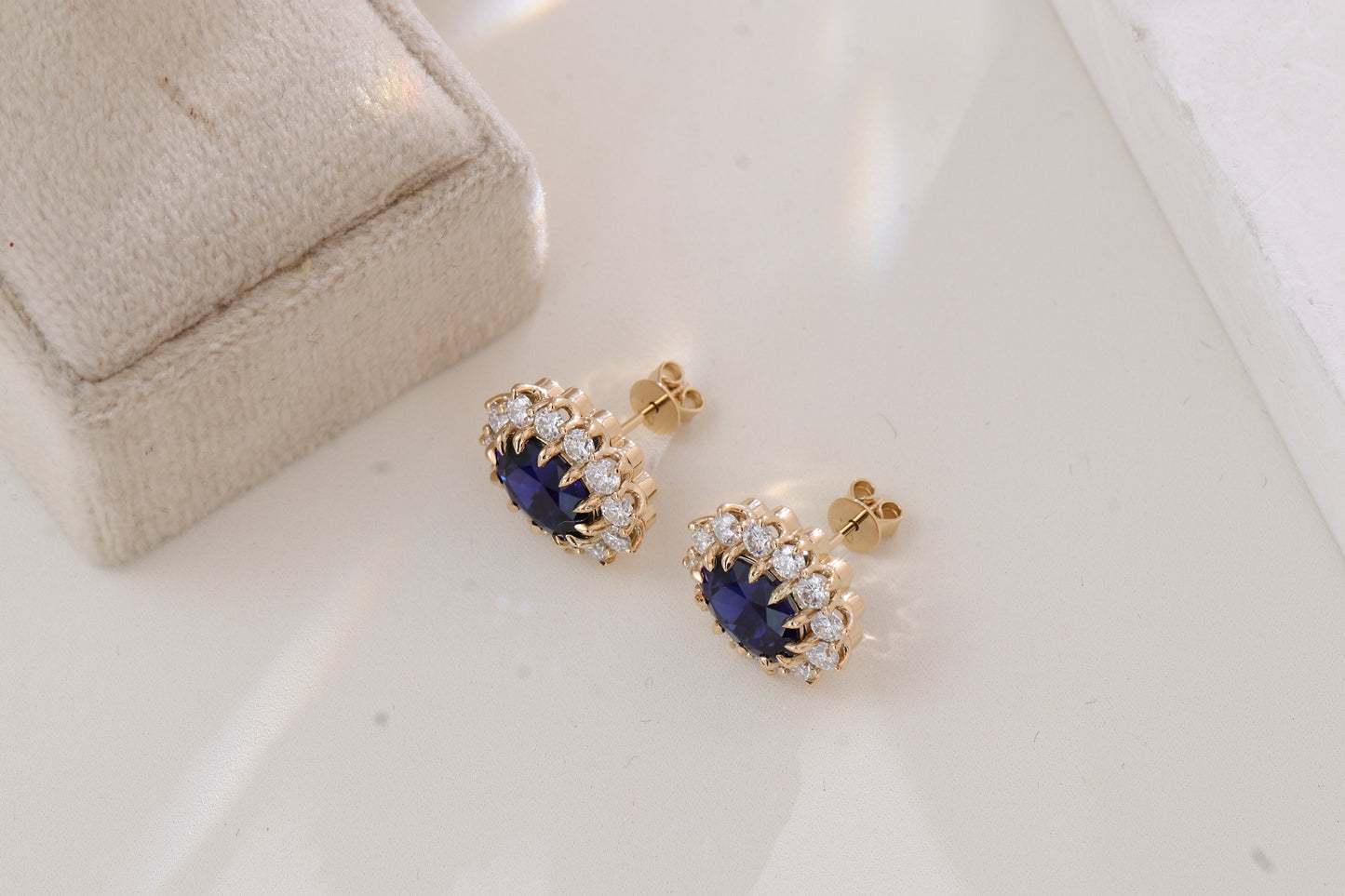 Royal Blue Sapphire Earrings