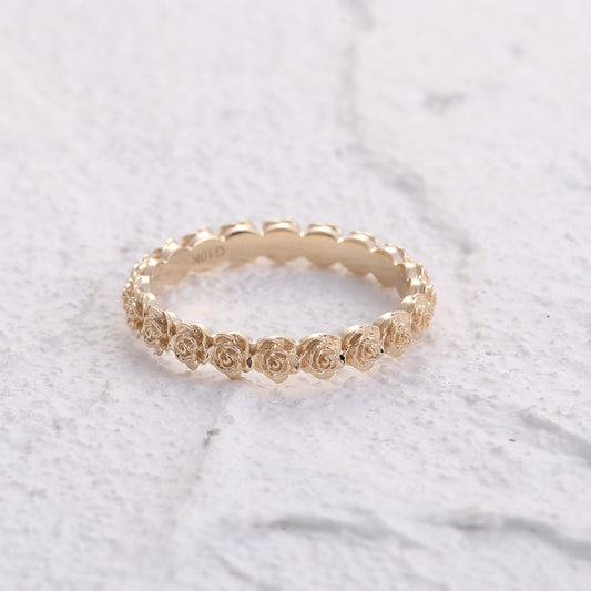 Golden Roses Eternity Band